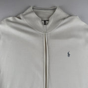 Polo Ralph Lauren Embroidered Pony Pima Cotton Full Zip Jumper XXL - Threads Uncovered