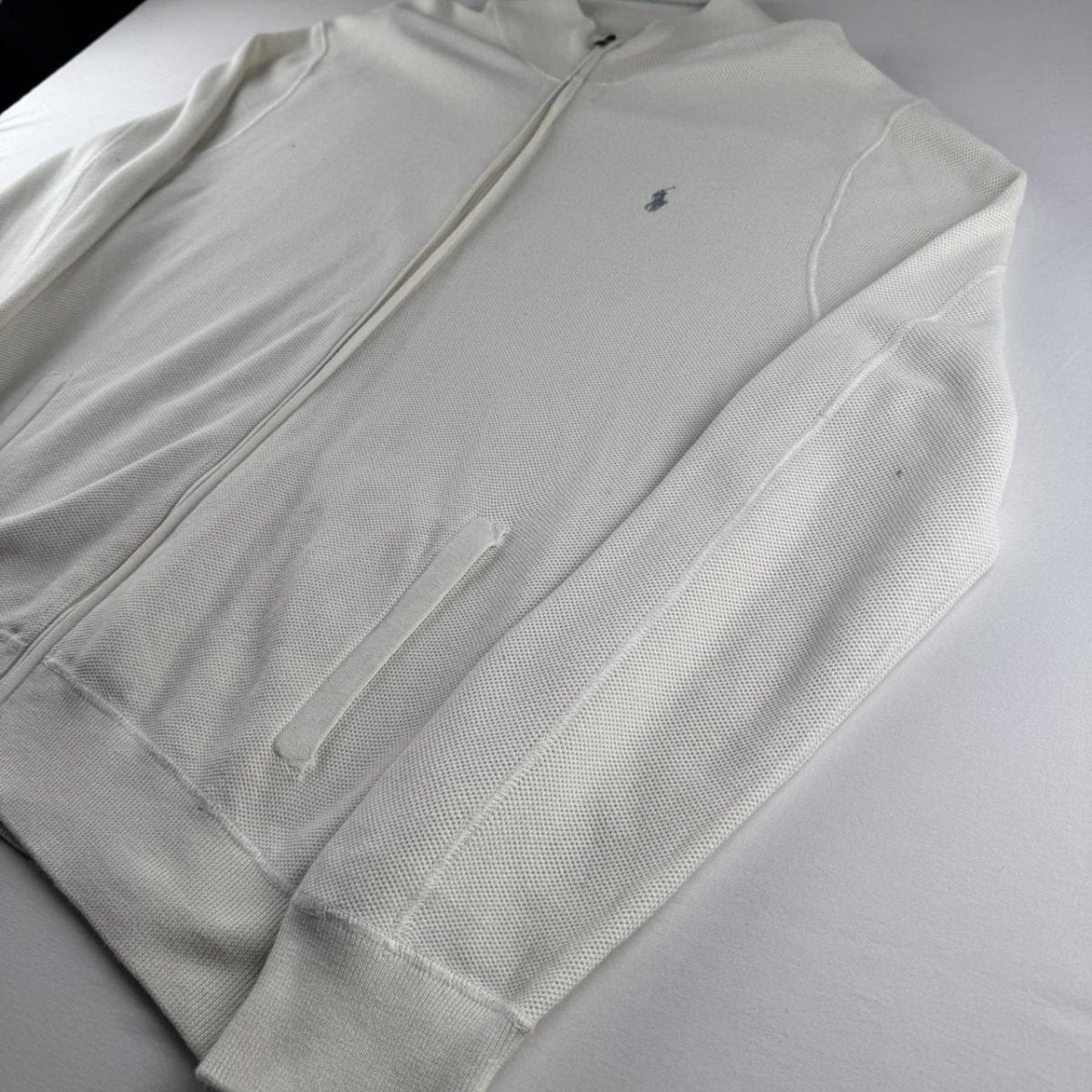 Polo Ralph Lauren Embroidered Pony Pima Cotton Full Zip Jumper XXL - Threads Uncovered