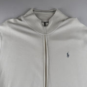 Polo Ralph Lauren Embroidered Pony Pima Cotton Full Zip Jumper XXL - Threads Uncovered