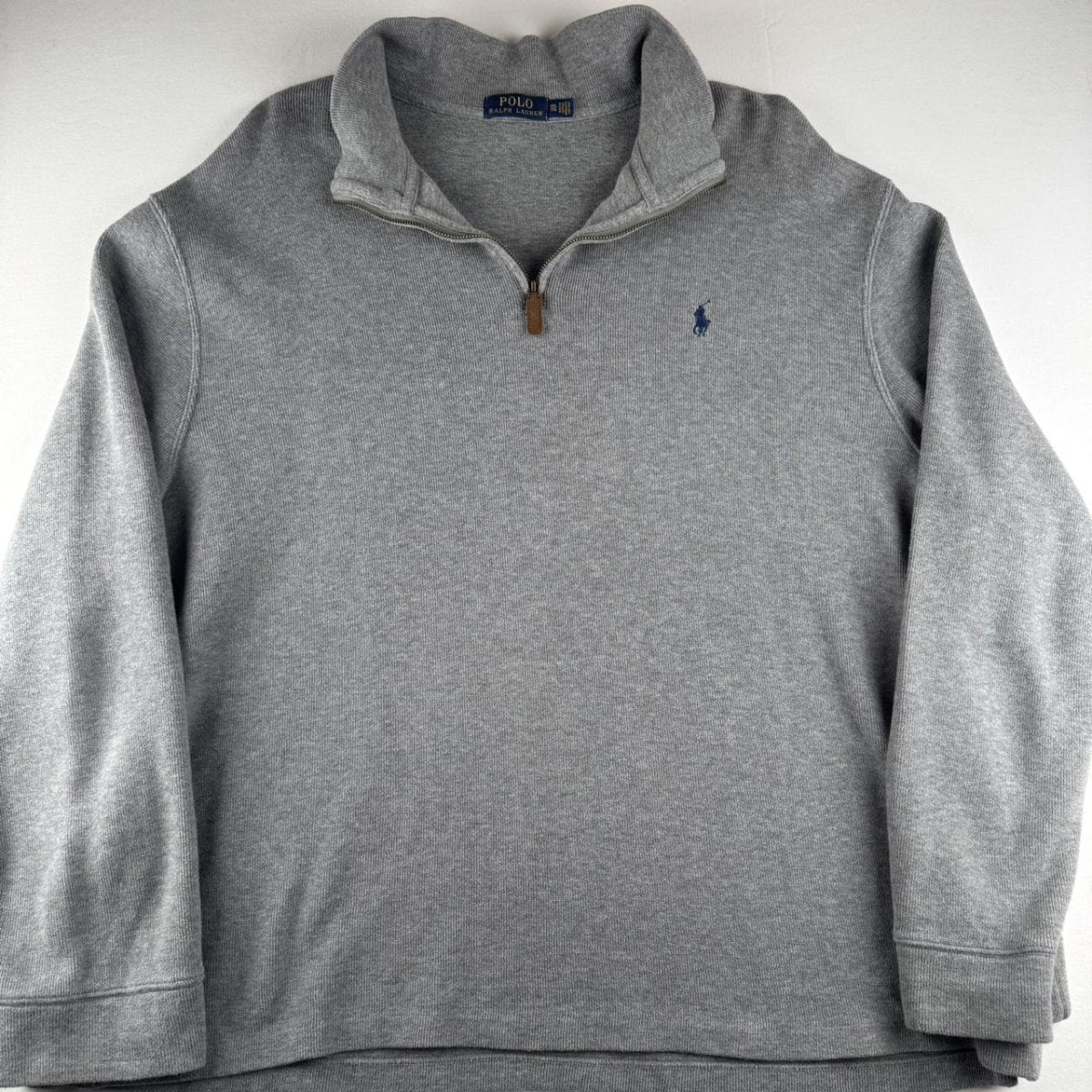 Polo Ralph Lauren Embroidered Pony Quarter Zip Fleece XXL - Threads Uncovered