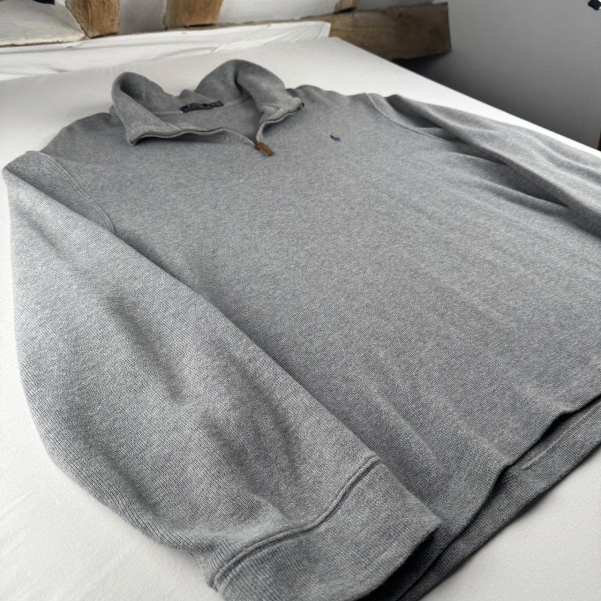 Polo Ralph Lauren Embroidered Pony Quarter Zip Fleece XXL - Threads Uncovered