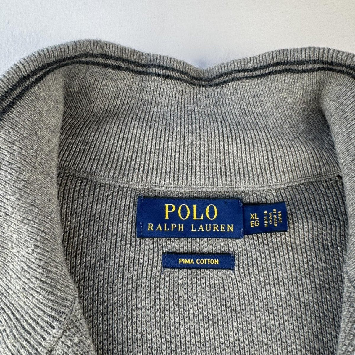 Polo Ralph Lauren Green Embroidered Pony Quarter Zip Jumper XL - Threads Uncovered