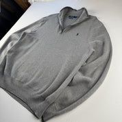 Polo Ralph Lauren Green Embroidered Pony Quarter Zip Jumper XL - Threads Uncovered