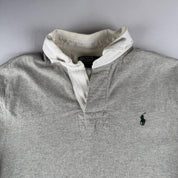 Polo Ralph Lauren Green Embroidered Pony Rugby Polo Shirt M - Threads Uncovered