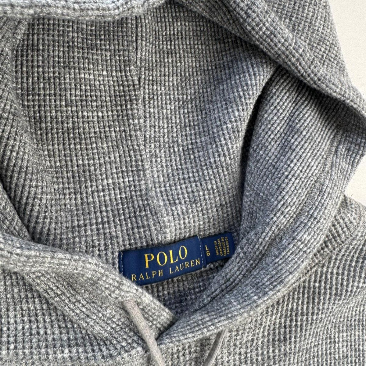 Polo Ralph Lauren Hoodie in Grey Size L - Threads Uncovered