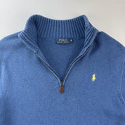 Polo Ralph Lauren Knitted Quarter Zip Fleece M - Threads Uncovered