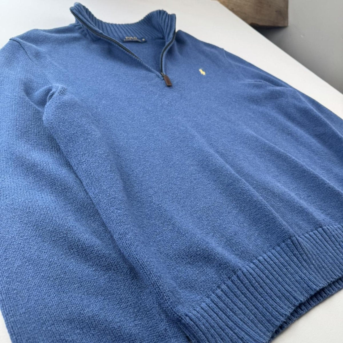 Polo Ralph Lauren Knitted Quarter Zip Fleece M - Threads Uncovered