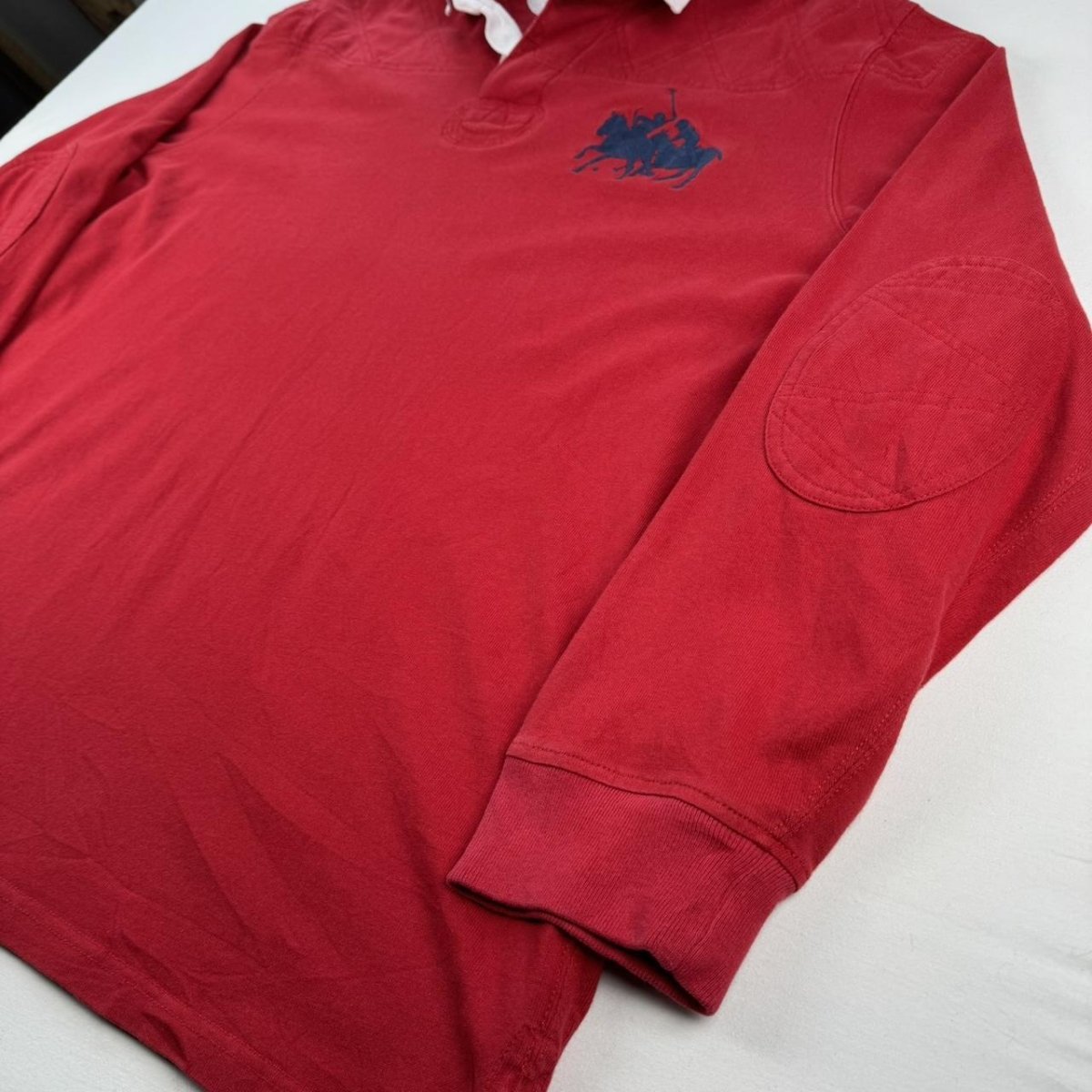 Polo Ralph Lauren Large Embroidered Pony Rugby Shirt XXL - Threads Uncovered