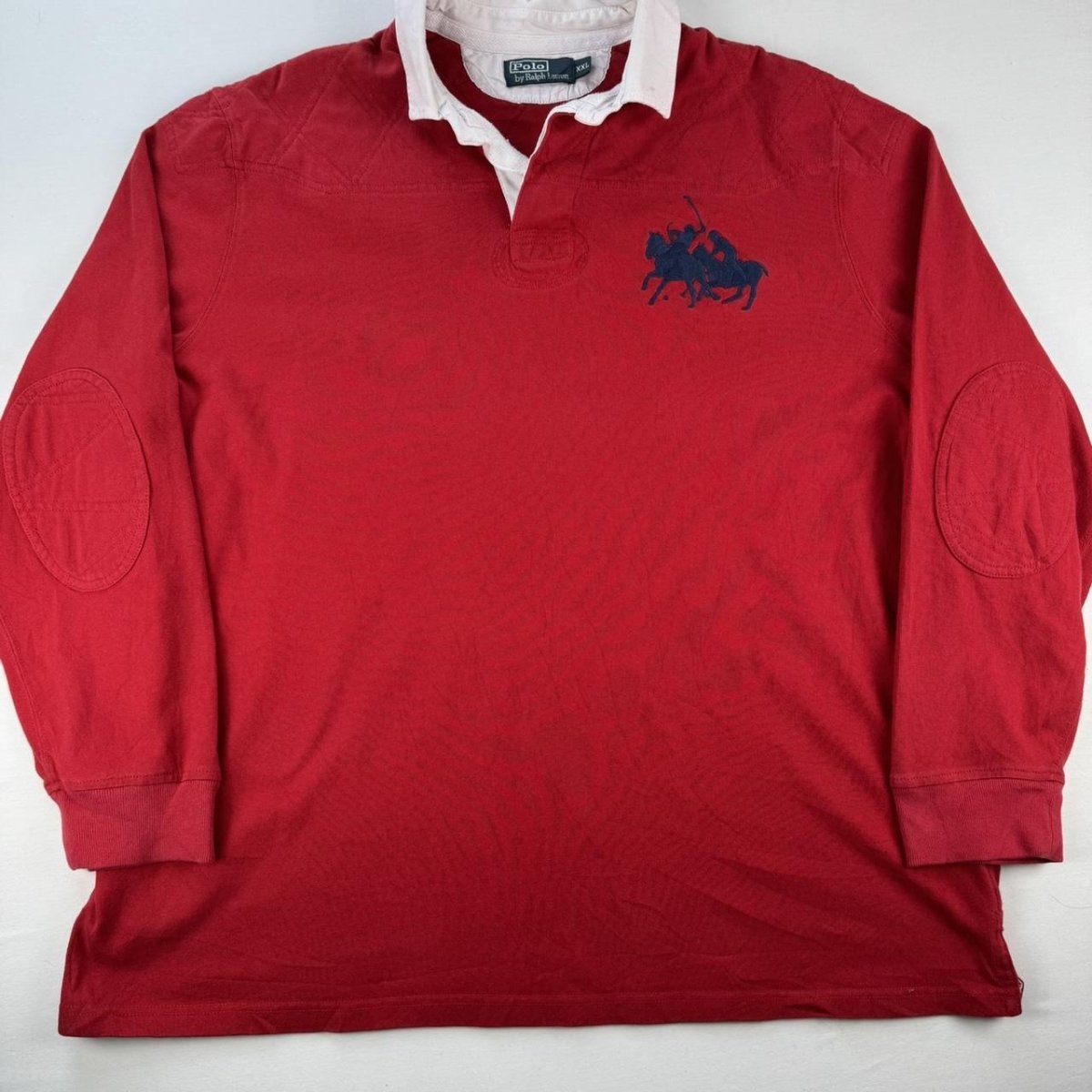 Polo Ralph Lauren Large Embroidered Pony Rugby Shirt XXL - Threads Uncovered
