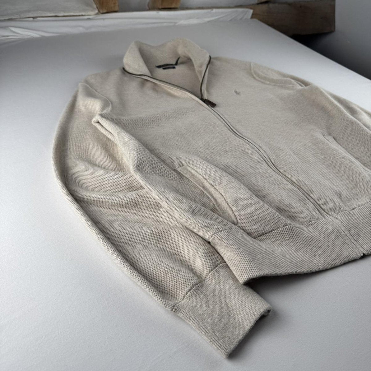 Polo Ralph Lauren Pima Cotton Full Zip Jumper M - Threads Uncovered
