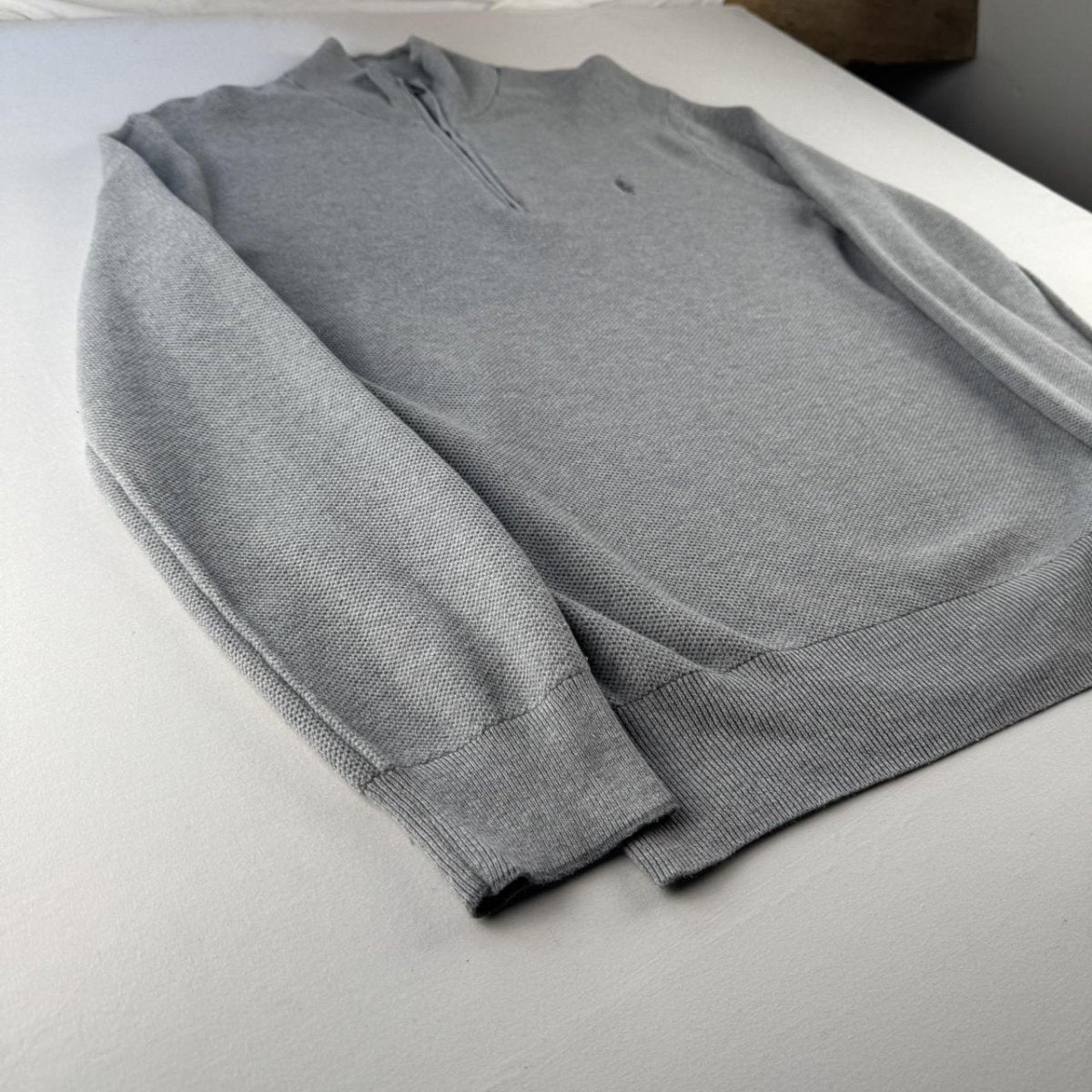 Polo Ralph Lauren Pima Cotton Grey Quarter Zip L - Threads Uncovered