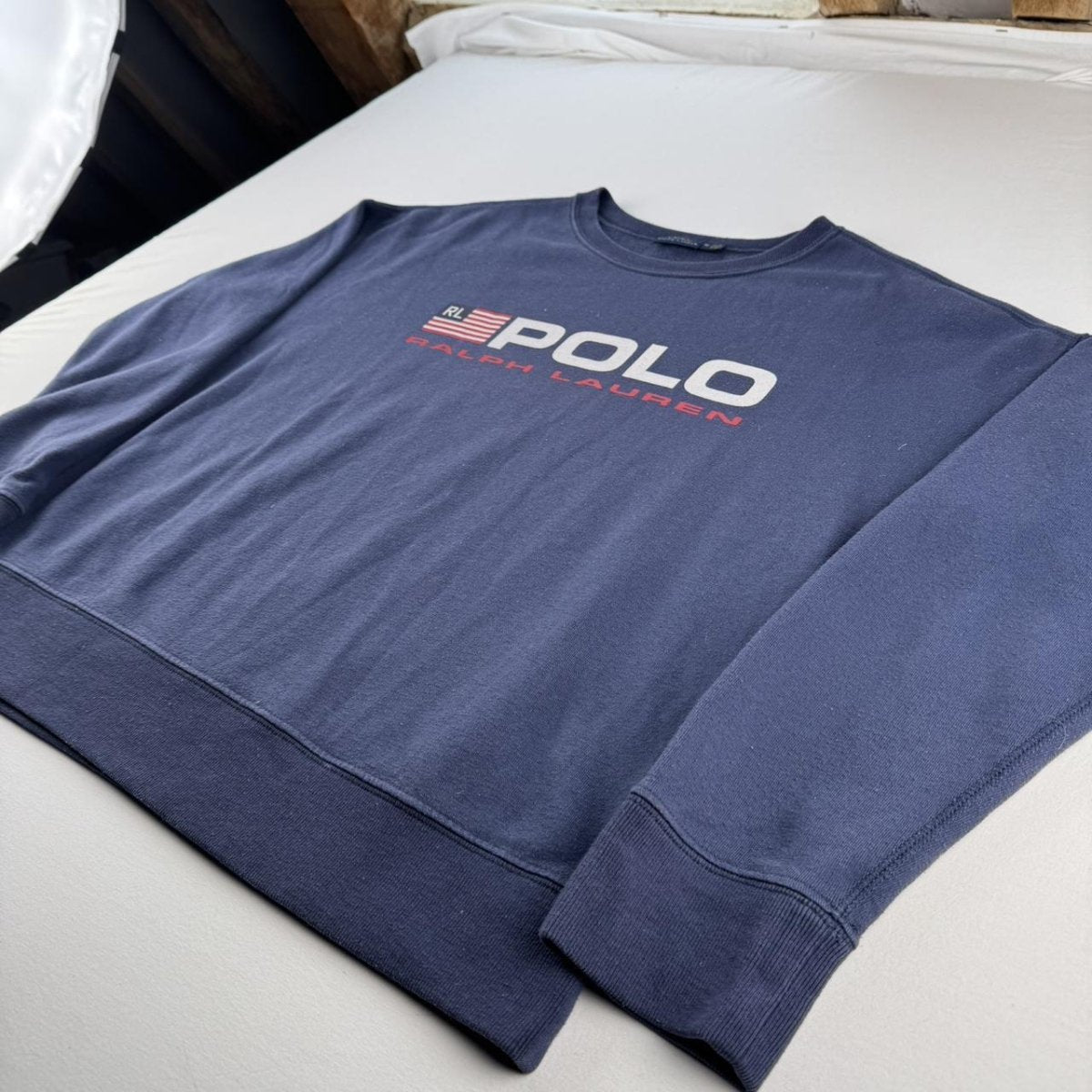 Polo Ralph Lauren Print Spellout Oversized Sweatshirt S - Threads Uncovered