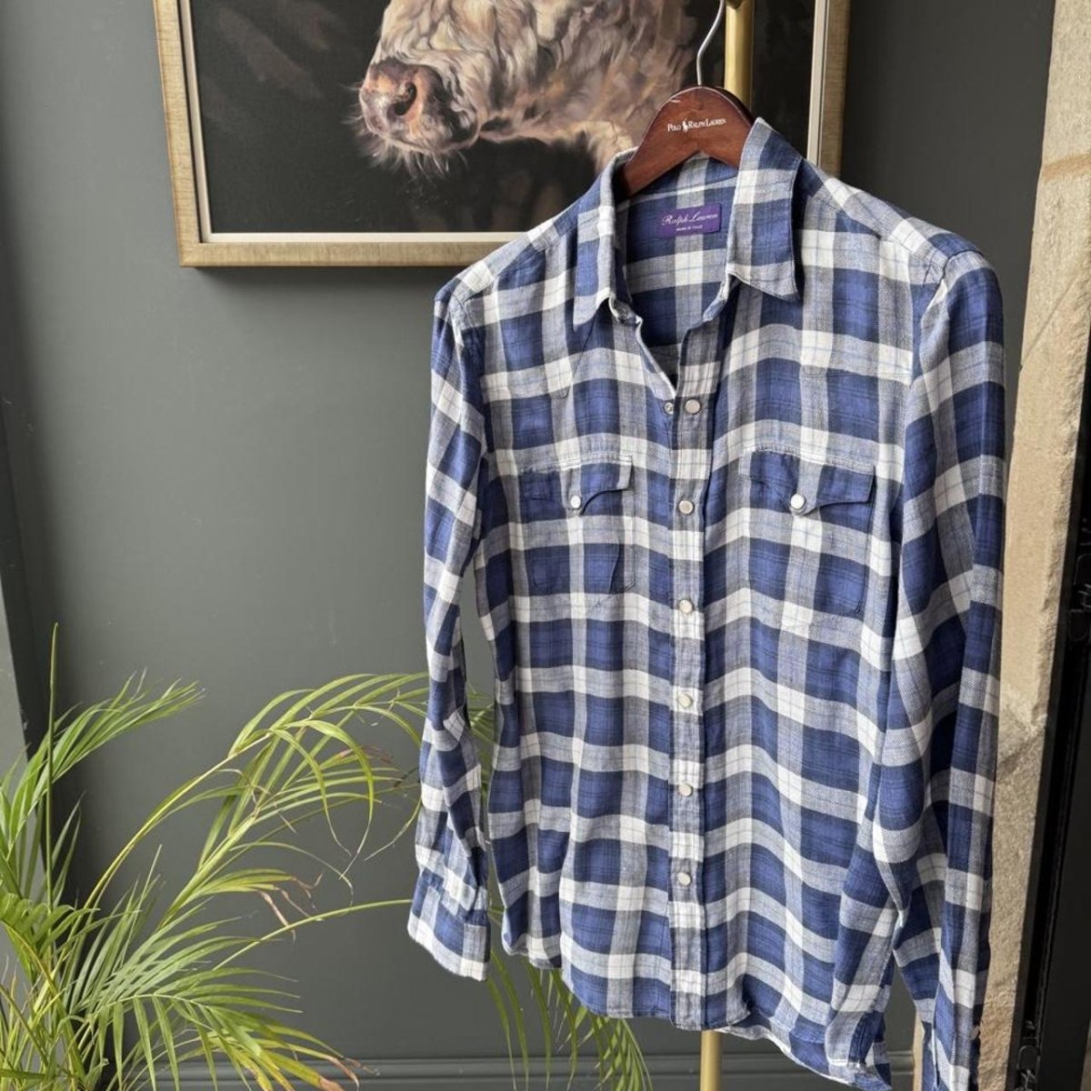 Polo Ralph Lauren Purple Label Linen Shirt M - Threads Uncovered