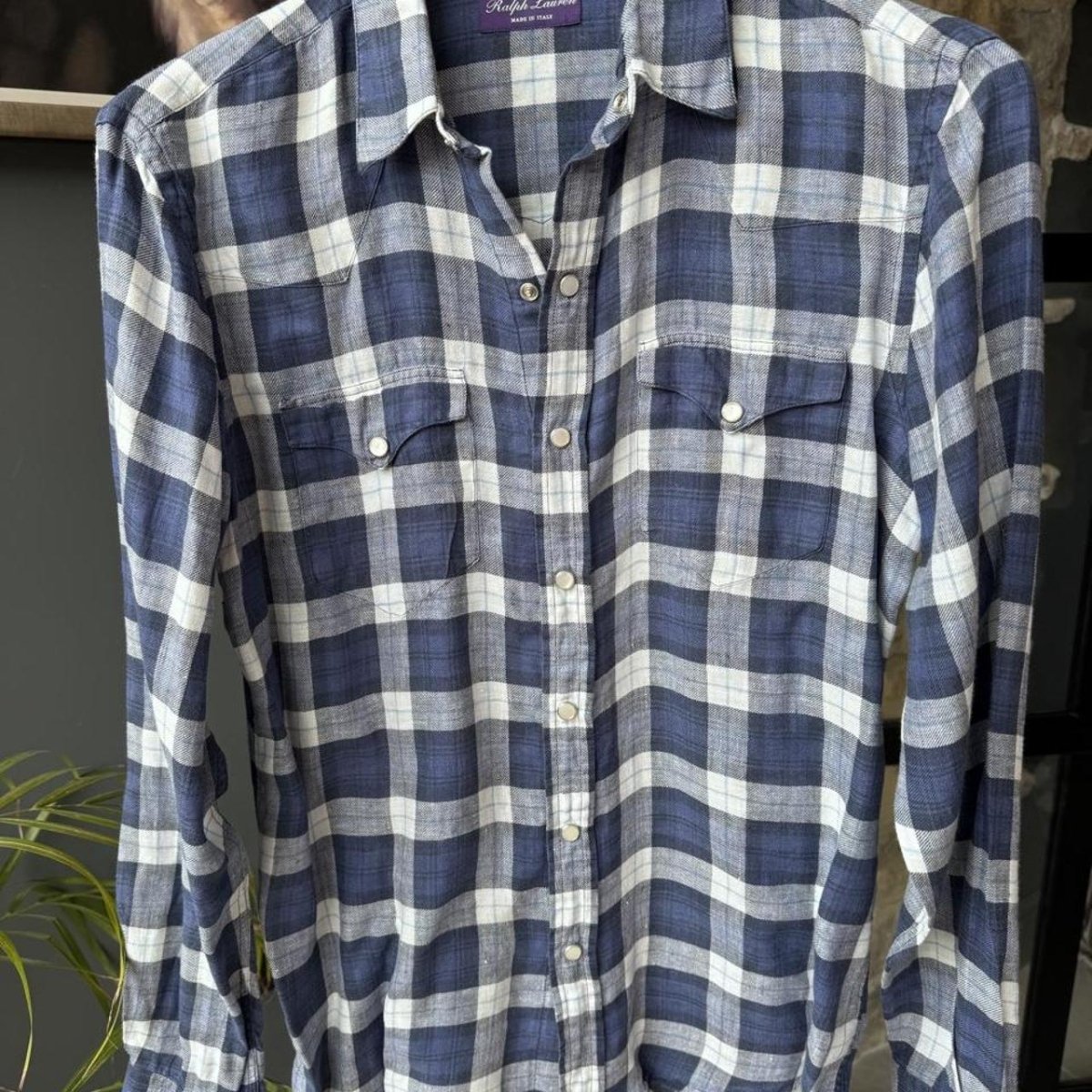 Polo Ralph Lauren Purple Label Linen Shirt M - Threads Uncovered