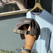 Polo Ralph Lauren Stone Grey Embroidered Pony Cap - Threads Uncovered