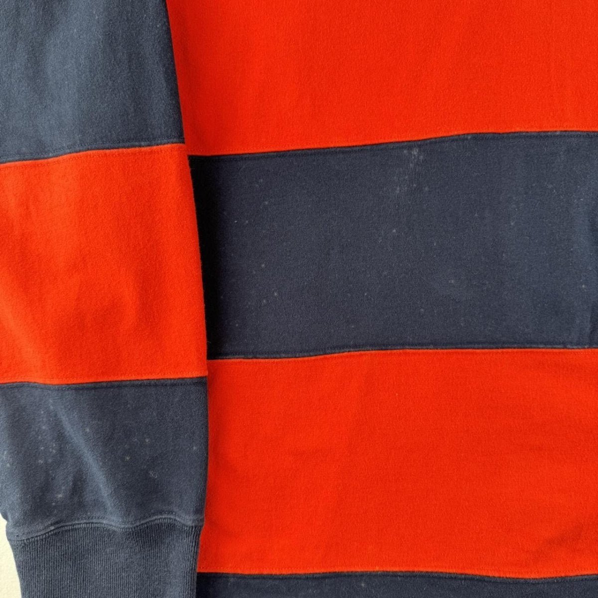 Polo Ralph Lauren Striped Embroidered Pony Rugby Polo Shirt L - Threads Uncovered