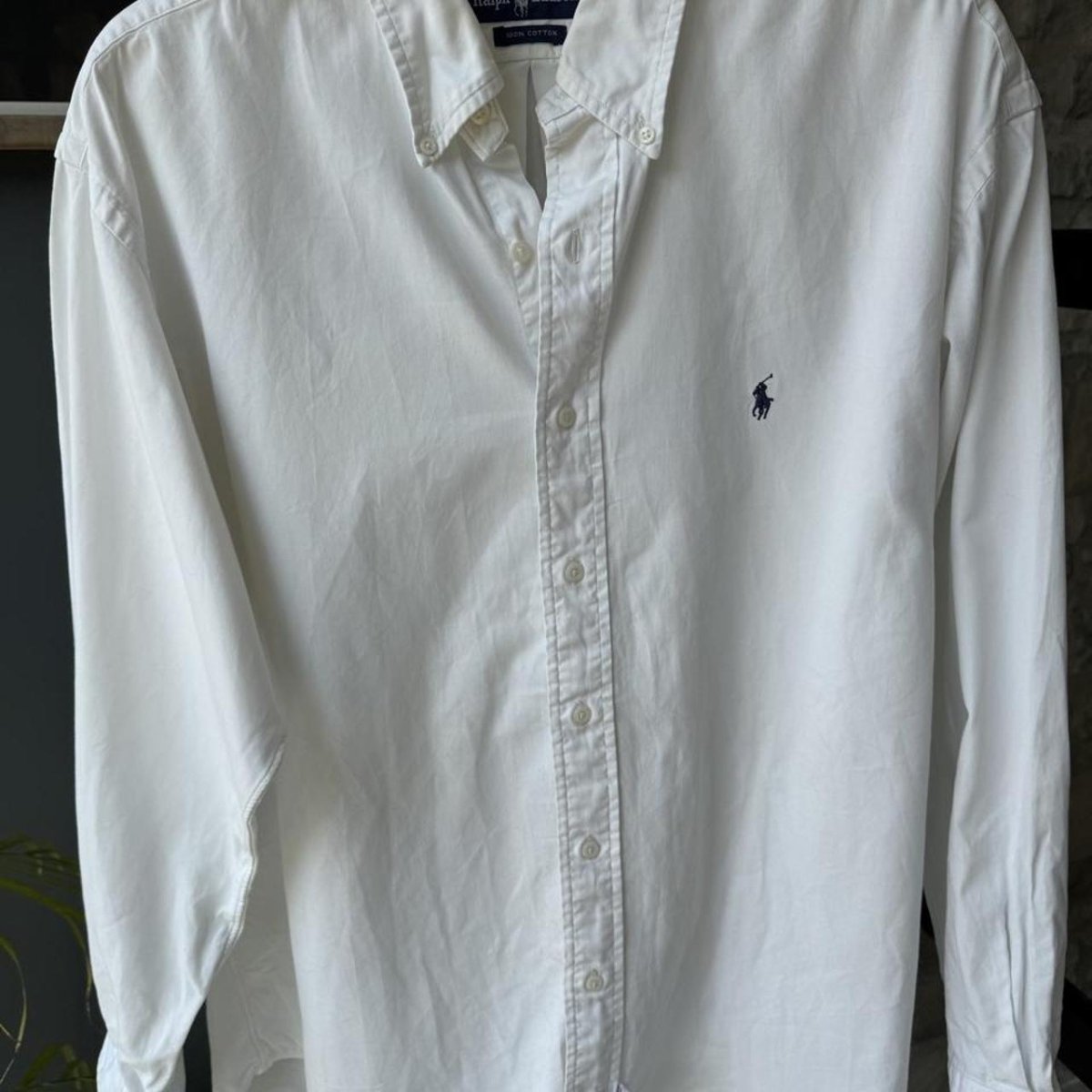 Polo Ralph Lauren White Cotton Shirt XL - Threads Uncovered