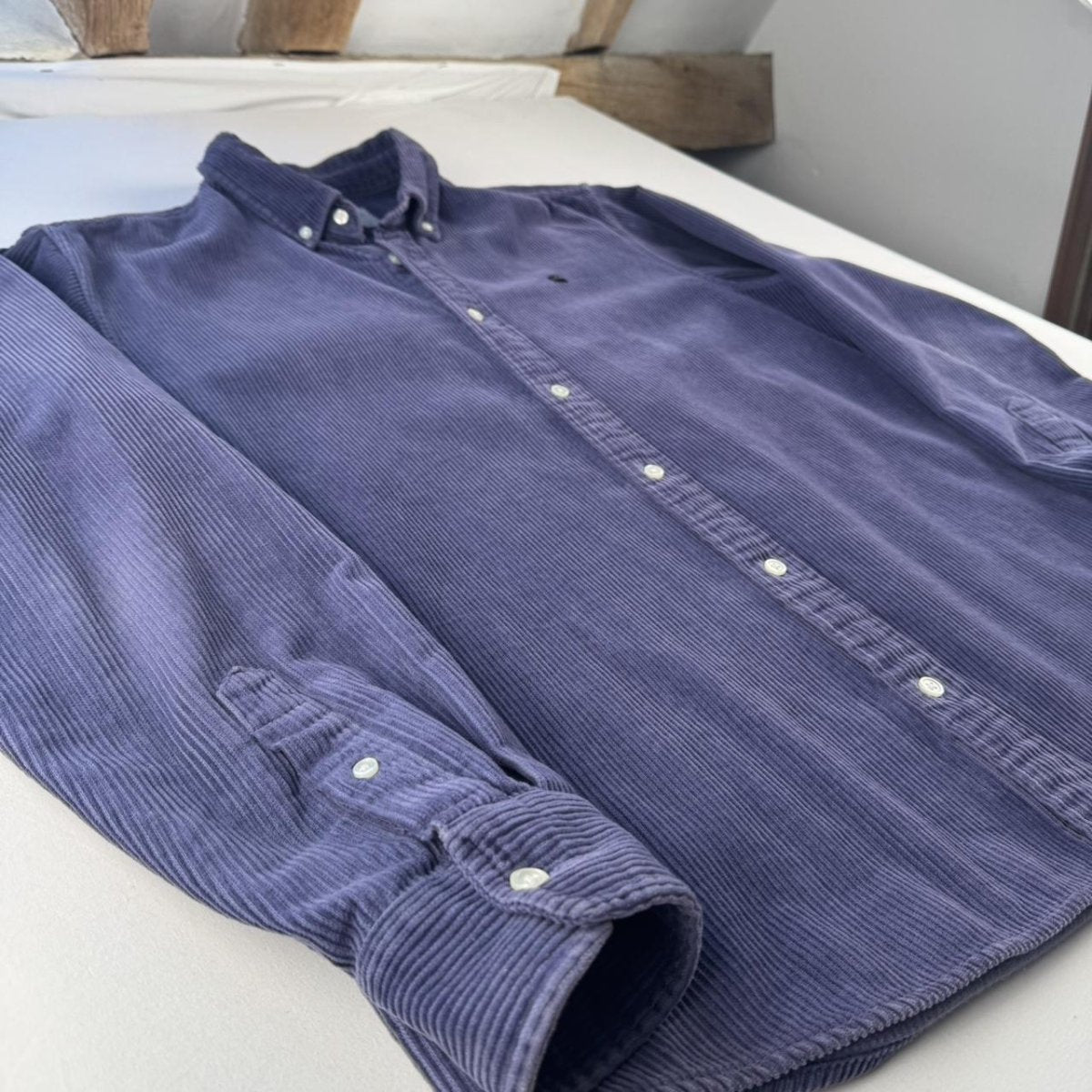 Purple Carhartt WIP Long Sleeve Madison Corduroy Button Down Shirt L - Threads Uncovered