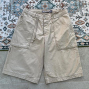 Quiksilver Early 2000s Cream Jorts 32W (Medium) - Threads Uncovered