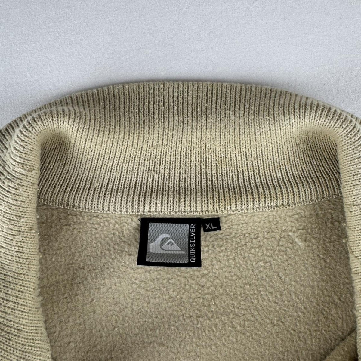 Quiksilver Embroidered Spellout Knitted Full Zip XL - Threads Uncovered