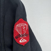 Quiksilver Embroidered Spellout Surf y2k Hoodie S - Threads Uncovered