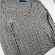 Ralph Lauren Sport Crewneck Knit Sweater in Grey Size L - Threads Uncovered
