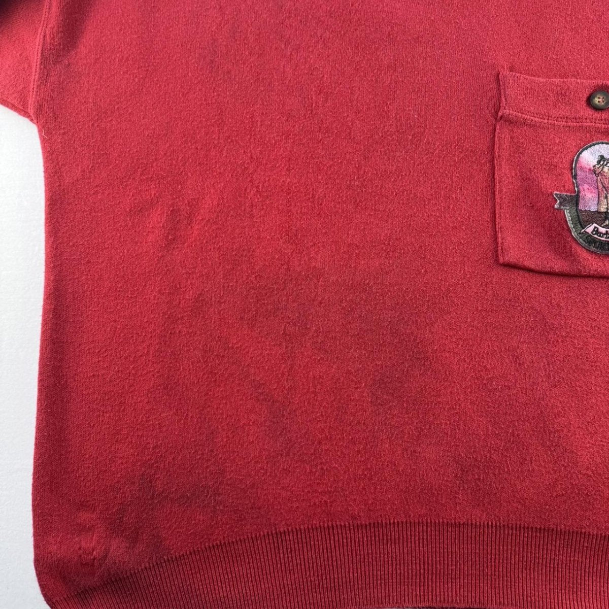 Rare 1990s Burberrys Sportsman Oversized Pocket Logo Sweatshirt S - Threads Uncovered