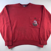 Rare 1990s Burberrys Sportsman Oversized Pocket Logo Sweatshirt S - Threads Uncovered