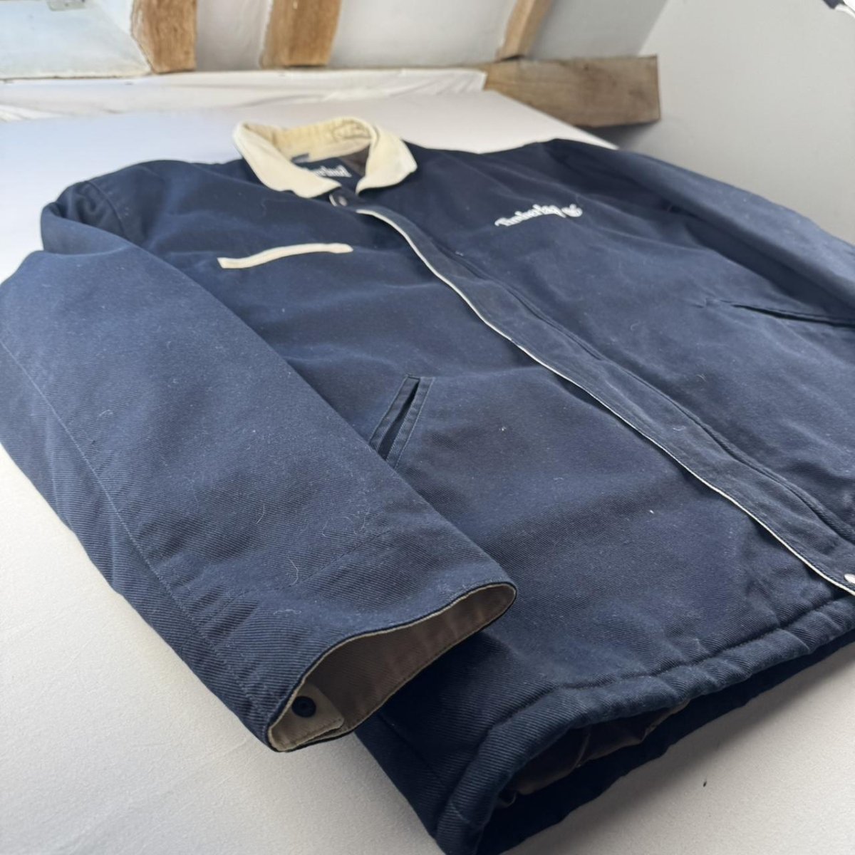 Rare 1990s Timberland Detroit Style Chore Canvas Jacket M - Threads Uncovered