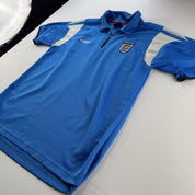 Rare 2004-06 England Umbro 1/4 Quarter Zip Training T Shirt M - Threads Uncovered