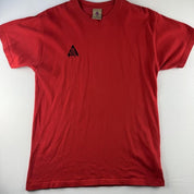 Red Nike ACG Embroidered Spellout T-Shirt S - Threads Uncovered