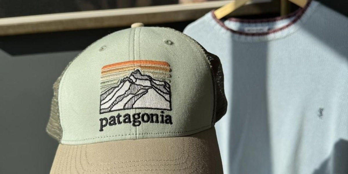 Tan Khaki Patagonia Trucker Embroidered Cap - Threads Uncovered