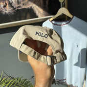 Tan Polo Ralph Lauren Embroidered Cap - Threads Uncovered