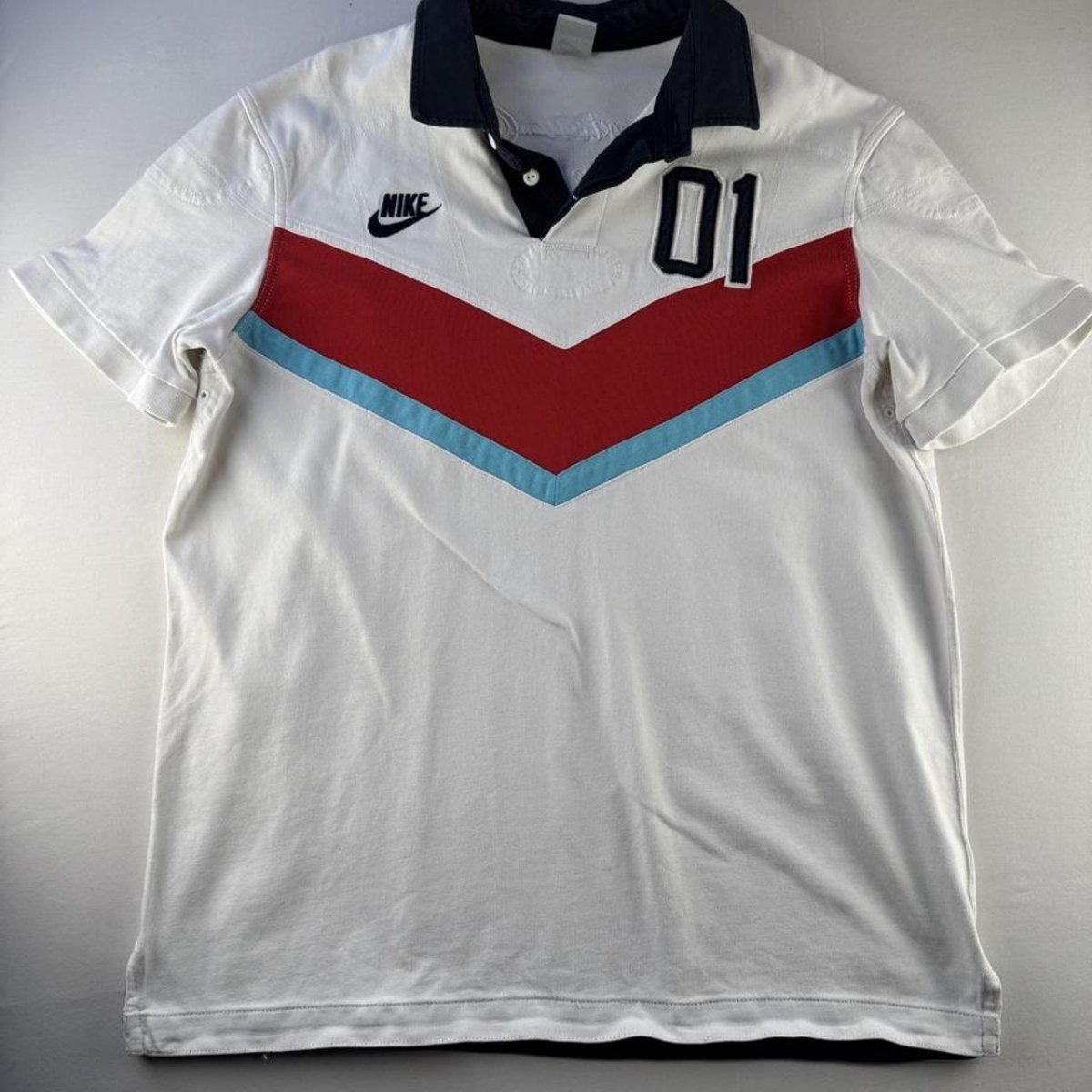 Thick 2010s Nike Embroidered Rugby Polo XXL - Threads Uncovered