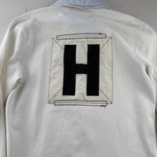 Thick Tommy Hilfiger Embroidered Logo Rugby Polo Shirt M - Threads Uncovered