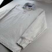 Tommy Hilfiger Embroidered Spellout Rugby Polo L - Threads Uncovered