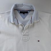 Tommy Hilfiger Embroidered Spellout Rugby Polo L - Threads Uncovered