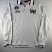 Tommy Hilfiger Embroidered Spellout Rugby Polo XL - Threads Uncovered