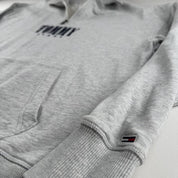 Tommy Jeans Embroidered Centre Spellout Half Zip Jumper L - Threads Uncovered