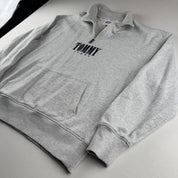 Tommy Jeans Embroidered Centre Spellout Half Zip Jumper L - Threads Uncovered
