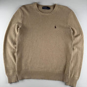 Unisex Polo Ralph Lauren Embroidered Pony Knitted Crewneck Small - Threads Uncovered