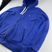 Unisex Polo Ralph Lauren Thick Oversized Full Zip Hoodie L - Threads Uncovered