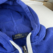 Unisex Polo Ralph Lauren Thick Oversized Full Zip Hoodie L - Threads Uncovered