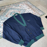Vintage 1980s Burberrys Nautic Club Embroidered Cardigan Large - Threads Uncovered