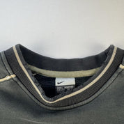 Vintage 2000s Nike Embroidered Dark Green and Cream Nike Sweatshirt L - Threads Uncovered