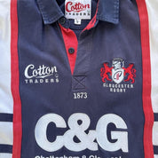 Vintage Cotton Traders Gloucester Rugby Polo Shirt Youth - Threads Uncovered