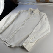 White and Green Carhartt WIP Long Sleeve Madison Corduroy Button Down Shirt M - Threads Uncovered