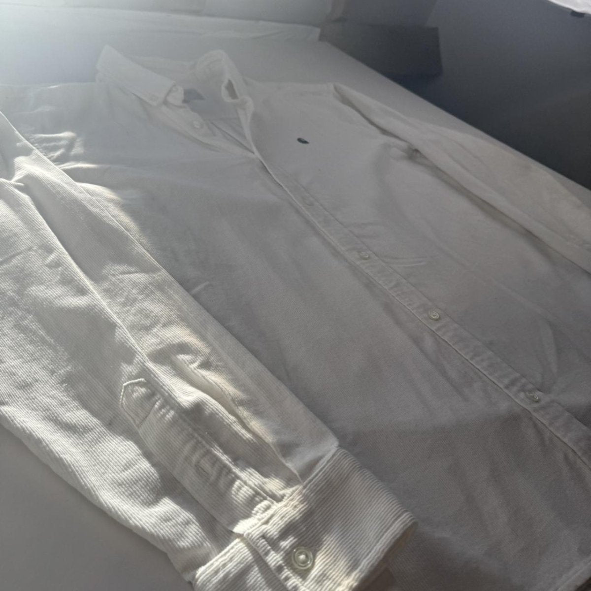 White Carhartt WIP Long Sleeve Madison Corduroy Button Down Shirt XXL - Threads Uncovered
