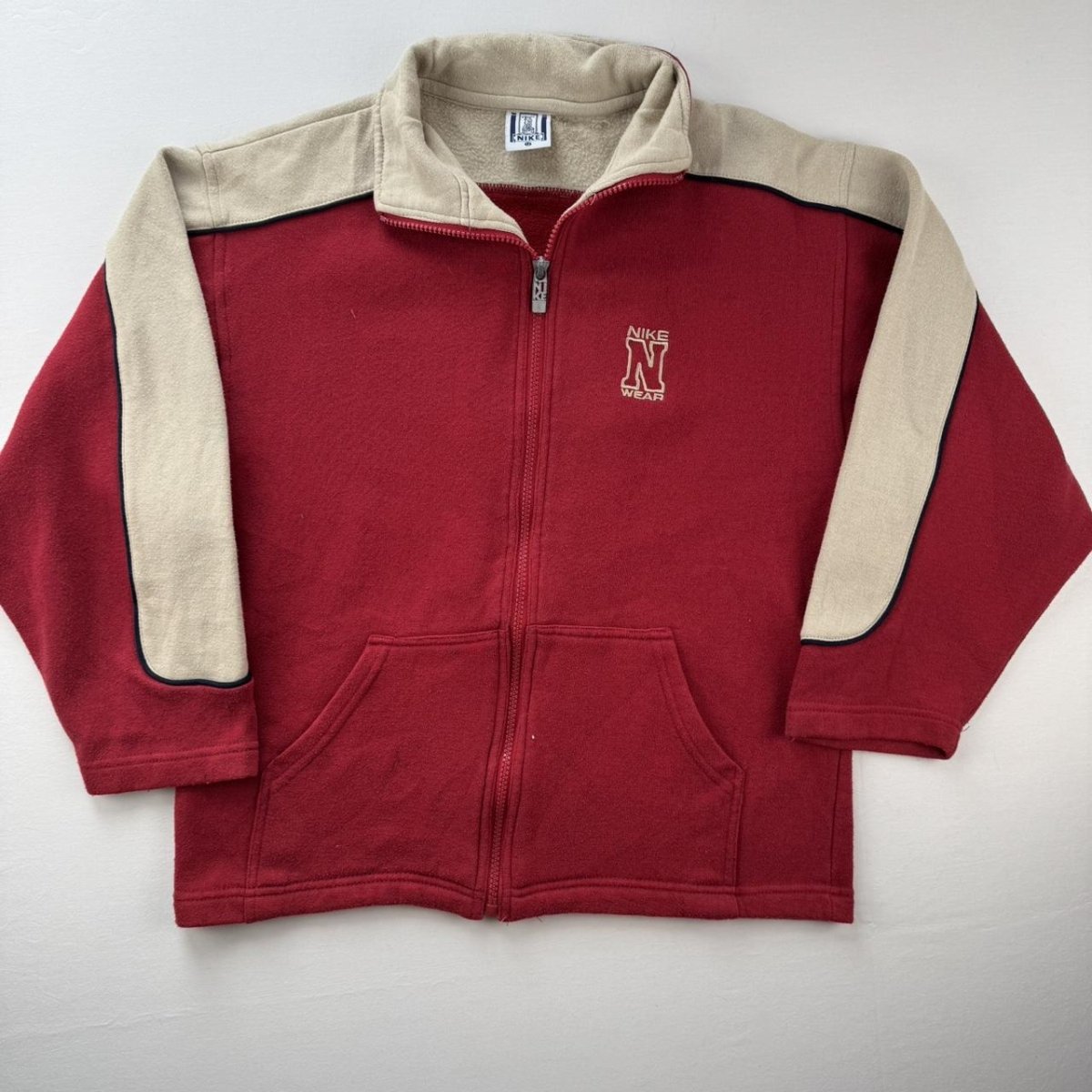Womens 1990s Nike Embroidered Quarter Zip Fleece 8 Oversized - Threads Uncovered