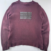 Womens Burberry Distressed Embroidered Knitted Jumper 14-16 - Threads Uncovered
